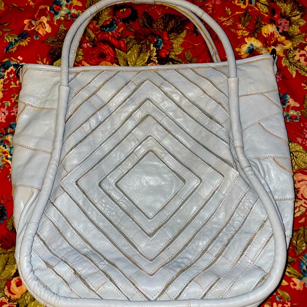Anthropologie Benecio tote in gray. This beautiful bag is sold out and HTF.